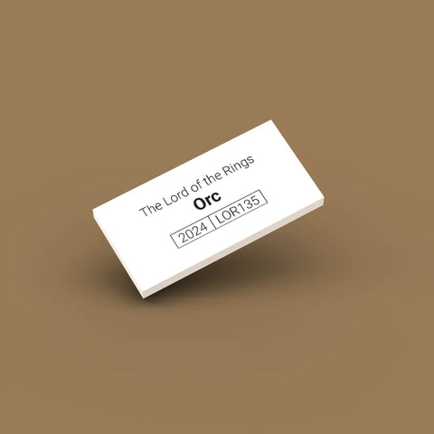 White ID tag for LEGO minifigure Orc lor135