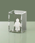 olive matte colored acrylic display case for a single LEGO minifigure