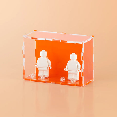 Orange LEGO Minifigure Display Case