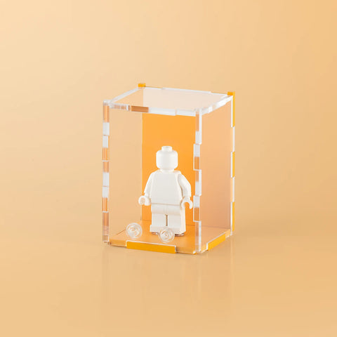 Orange Pastel LEGO Minifigure Display Case