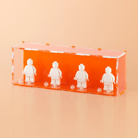 Orange LEGO Minifigure Display Case