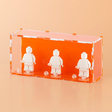 Orange LEGO Minifigure Display Case