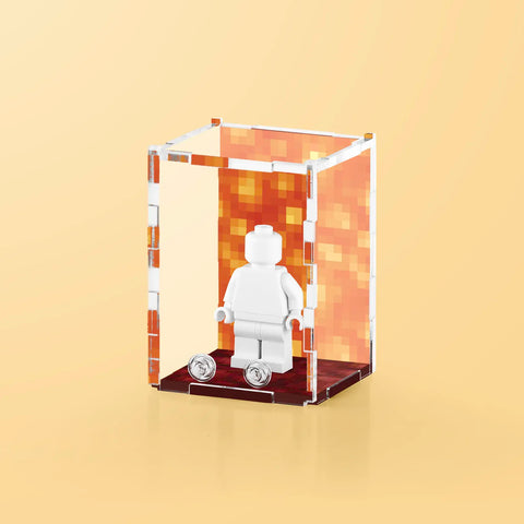 Pixel Lava Display Case for LEGO Minifigures