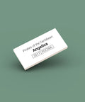 White ID tag for LEGO minifigure Angelica poc006