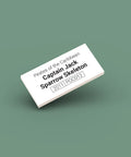 White ID tag for LEGO minifigure Captain Jack Sparrow Skeleton poc012