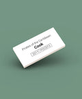 White ID tag for LEGO minifigure Cook poc013