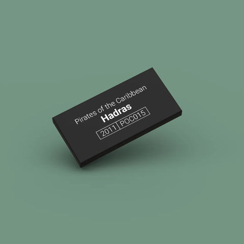 Black ID tag for LEGO minifigure Hadras poc015
