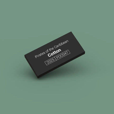 Black ID tag for LEGO minifigure Cotton poc047