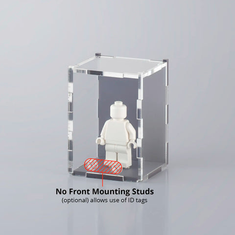 Purple fog colored acrylic display case for a single LEGO minifigure