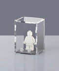 Purple fog colored acrylic display case for a single LEGO minifigure
