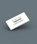 White LEGO Minifigure Identification tag for Superman sh0489