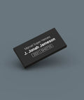 Black LEGO Minifigure Identification tag for J Jonah Jameson sh0710