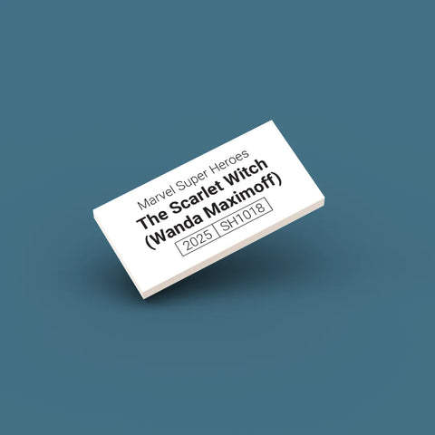 White ID tag for LEGO The Scarlet Witch sh1018