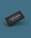 Black ID tag for LEGO minifigure J. Jonah Jameson sh1059