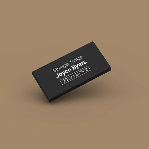 id tags javascript at joyce sargent blog Images High... Collectible ID tag for LEGO Stranger Things Joyce Byers minifigure ...