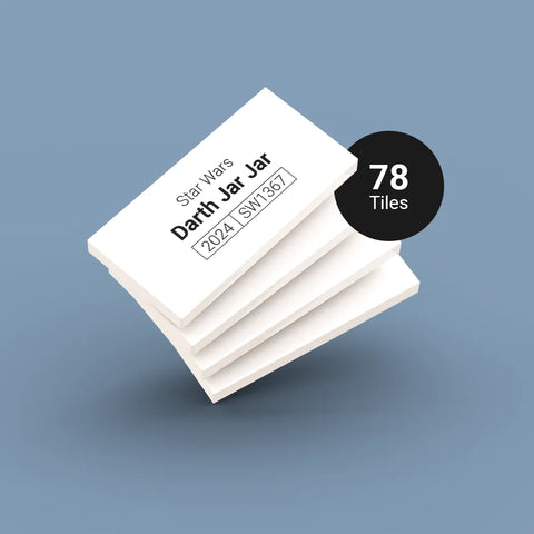White identification tag set for LEGO Star Wars minifigures released in 2024