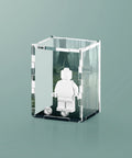Acrylic display case with swamp graphic background that fits one LEGO minifigure
