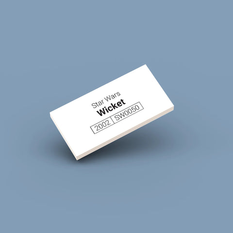 White LEGO Minifigure Identification tag for Wicket sw0050