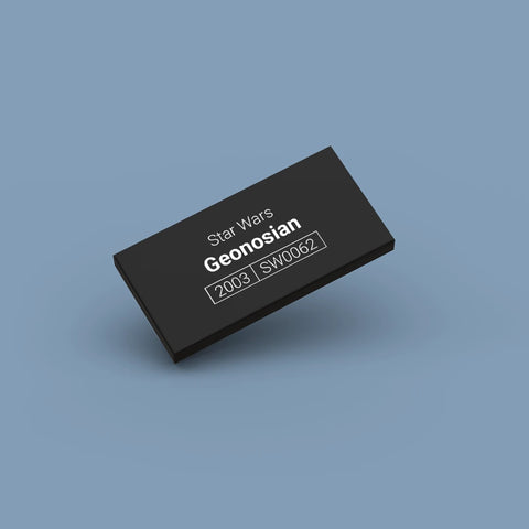 Black LEGO Minifigure Identification tag for Geonosian sw0062