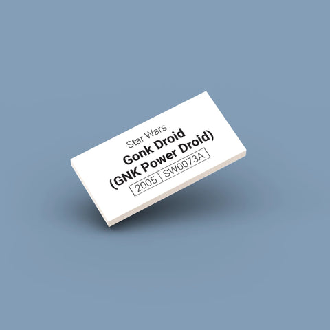 White LEGO Minifigure Identification tag for Gonk Droid sw0073a