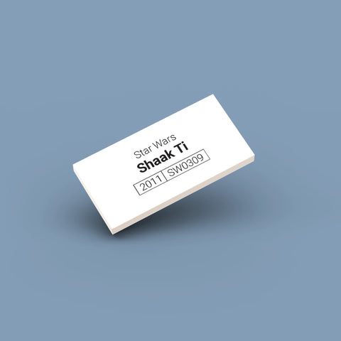 White LEGO Minifigure Identification tag for Shaak Ti sw0309