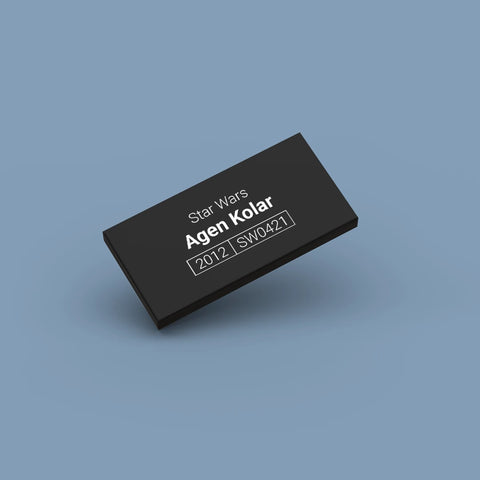 Black LEGO Minifigure Identification tag for Agen Kolar sw0421