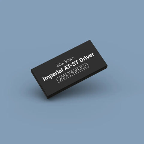 Black ID tag for LEGO Imperial AT-ST Driver sw1420