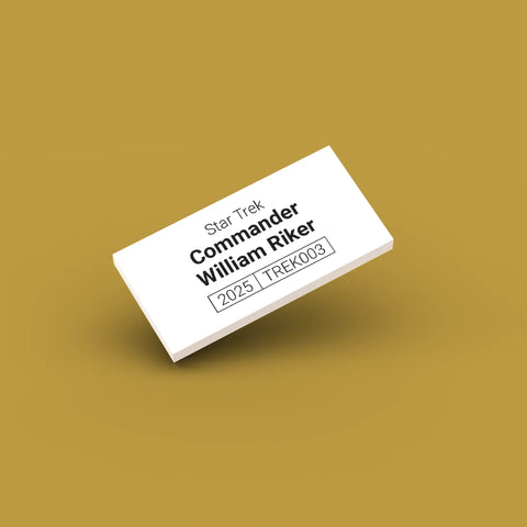 White ID tag for LEGO Commander William Riker trek003