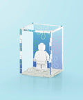 Display case with a custom under the sea background design for a single LEGO minifigure with front studs