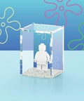 Display case with a custom under the sea background design for a single LEGO minifigure