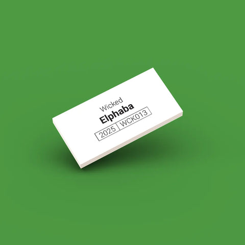 White ID tag for LEGO Elphaba wck013
