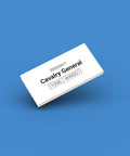 White ID tag for LEGO minifigure Cavalry General ww001