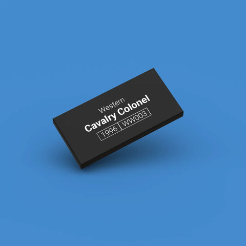 Black LEGO Minifigure Identification tag for Cavalry Colonel ww003